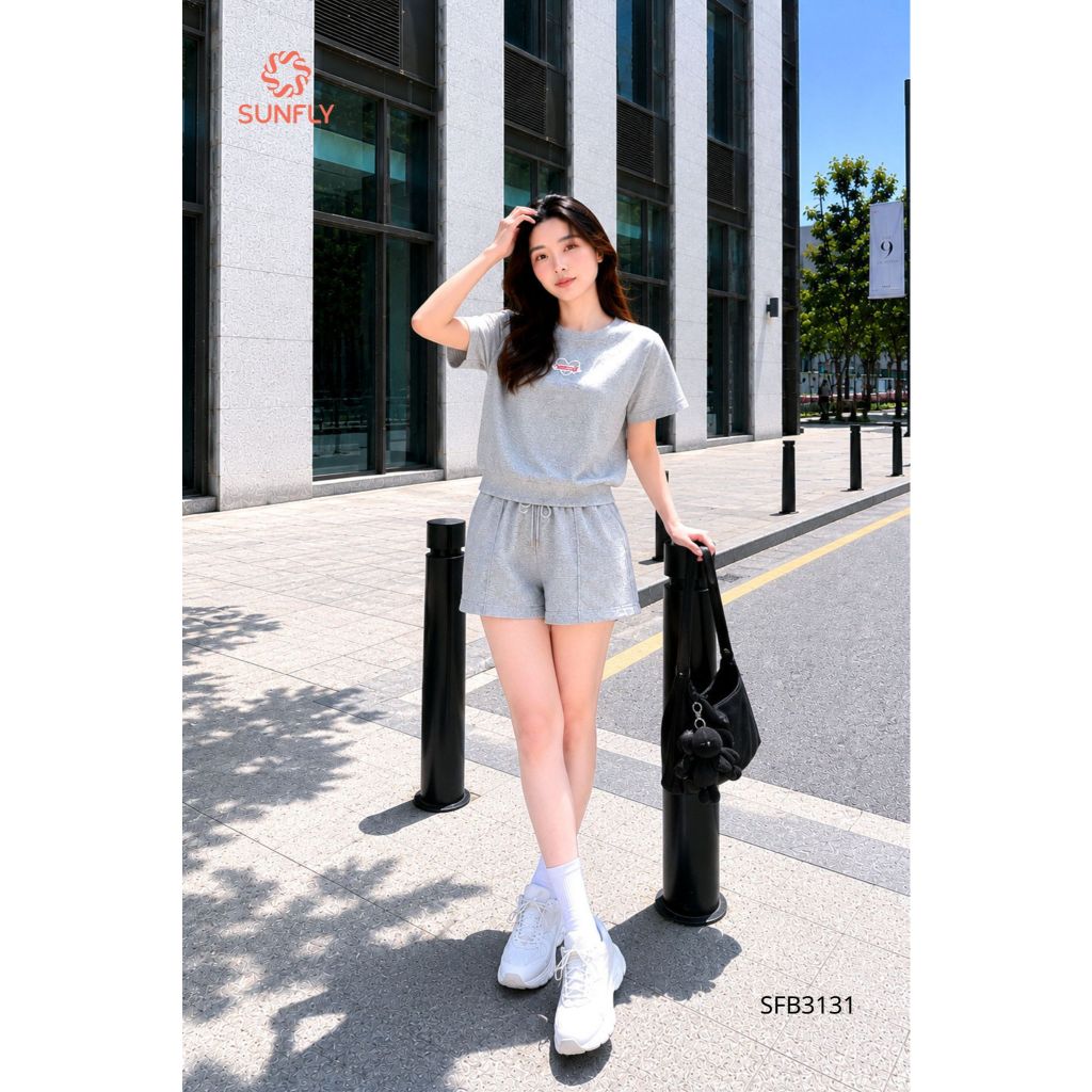 SFB3131 Set đồ nữ cotton compact áo cộc quần sooc
