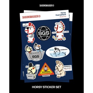 Set Sticker Horsy SAIGON SWAGGER® Nhựa Decal Dán Chống Thấm