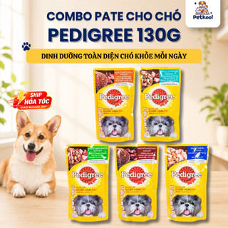 [COMBO] Pate Pedigree Gói 130g, Pate Cho Chó Con Và Trưởng Thành Cao Cấp Từ Thái Lan 6 Vị Đa Dạng Pet Kool