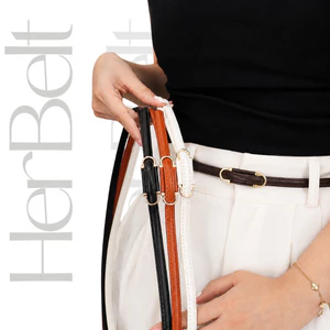 HerBelt | Đai váy nữ bản nhỏ 1cm không lỗ, Thắt lưng váy nữ thanh lịch đi tiệc phối blazer đầm TL423