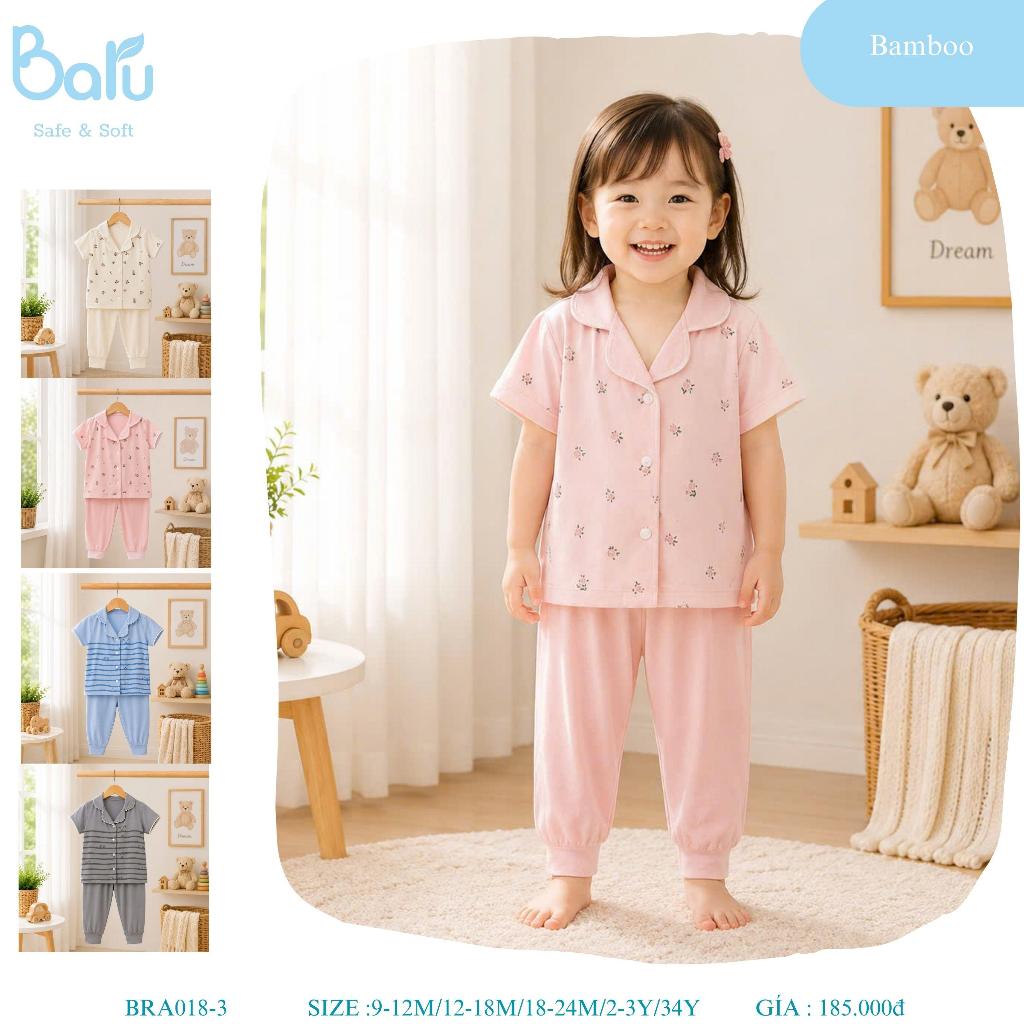 Bộ pijama cộc tay quần dài BRA018-3