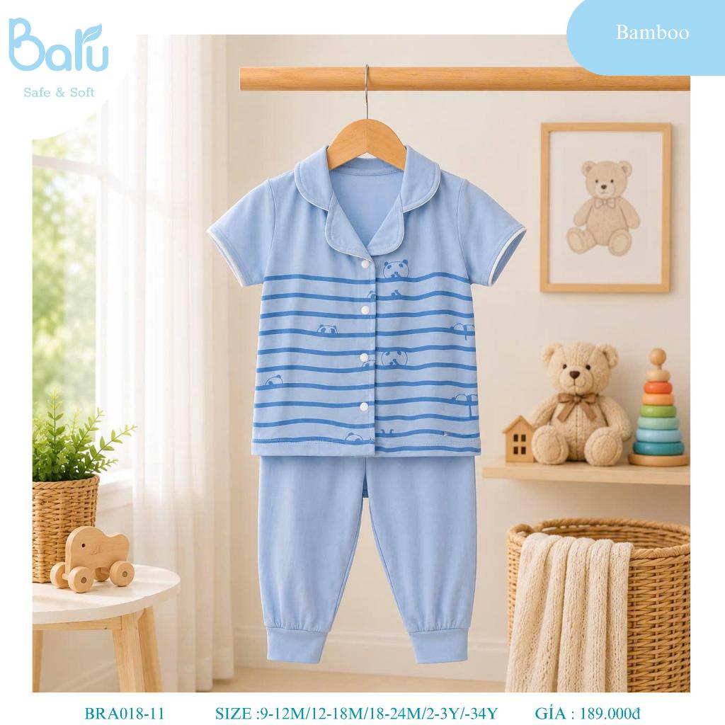 Bộ pijama cộc tay quần dài BRA018-3