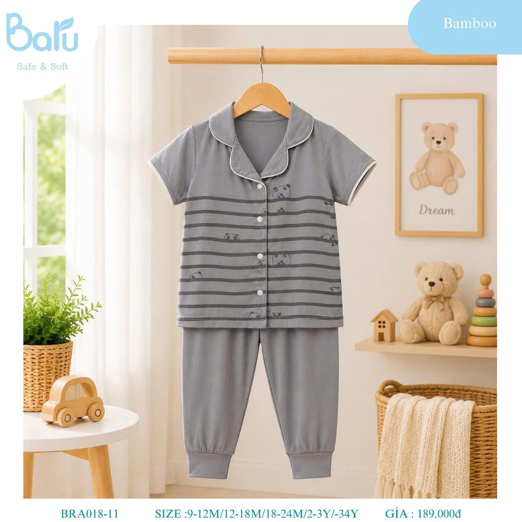 Bộ pijama cộc tay quần dài BRA018-3