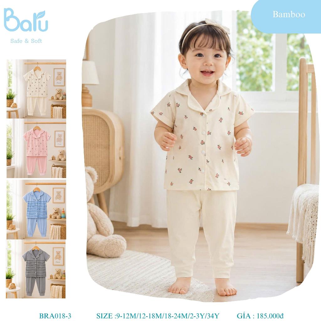 Bộ pijama cộc tay quần dài BRA018-3