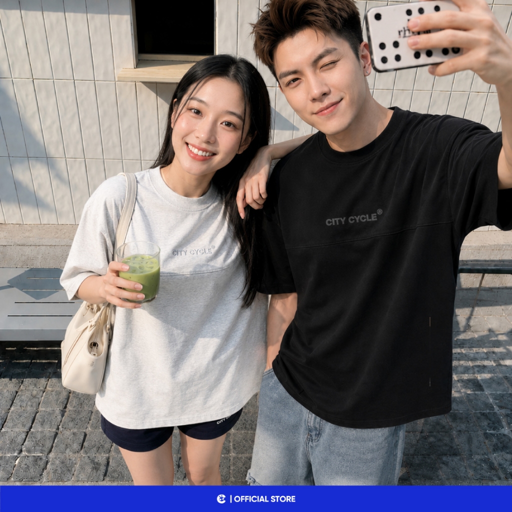 Áo thun phông unisex T Shirt form rộng mùa hè Local Brand Chính Hãng City Cycle Áo thun Big Star