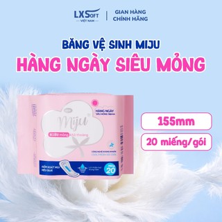Băng vệ sinh Miju Bạc Hà Mặt lưới Siêu thấm hút chống tràn hiệu quả Ban ngày, ban đêm, hàng ngày