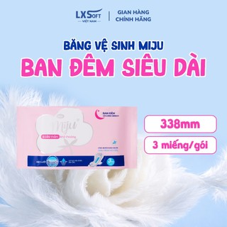 Băng vệ sinh Miju Bạc Hà Mặt lưới Siêu thấm hút chống tràn hiệu quả Ban ngày, ban đêm, hàng ngày