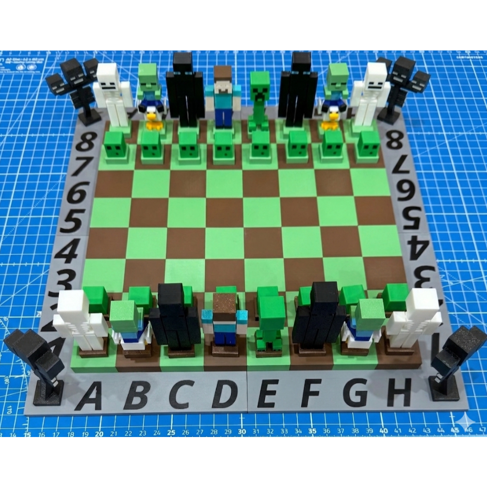Cờ Vua Minecrafts , Quà Tặng Dộc Lạ, Minecrafts Chess Set
