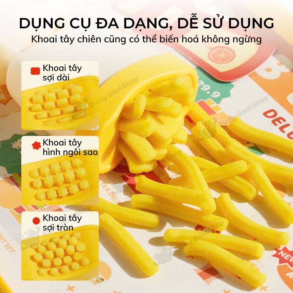 Đồ chơi đất nặn hữu cơ Mideer Mellow Dough kèm khuôn làm bánh, đồ chơi nấu ăn làm bánh cho bé