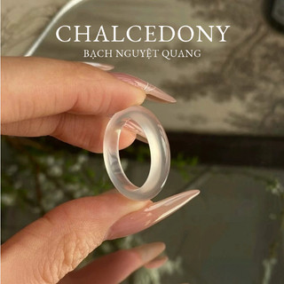 Nhẫn Bạch Nguyệt Quang - đá phong thuỷ tuấn trần