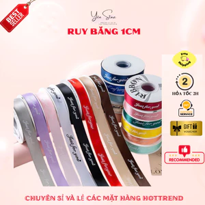 Ruy Băng Chũ Just For You 1CM Dùng Gói Hoa, Trang Trí Giỏ Hoa, Giỏ Trái Cây, Decor, Làm Đồ Handmade