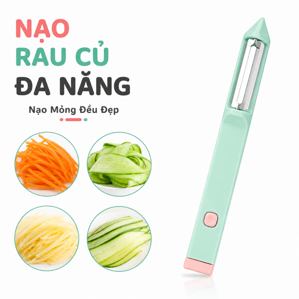 Dao Gọt Hoa Quả Đa Năng + Nạo Rau Củ Tiện Lợi Nhỏ Gọn 2 Trong 1