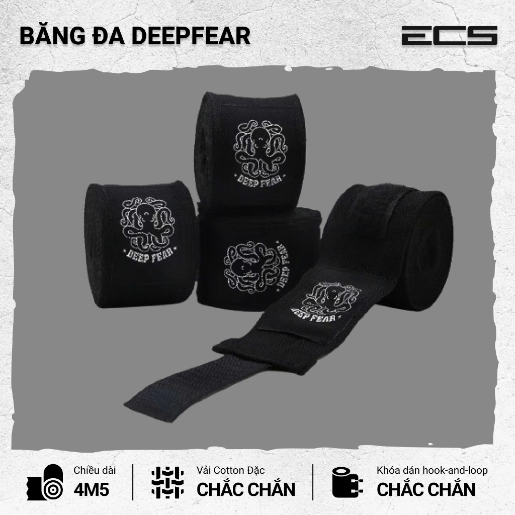 Băng Đa Boxing Chính Hãng Deep Fear, Băng Cuốn Tay Võ Thuật, Băng Quấn Bảo Vệ Cổ Tay Quyền Anh