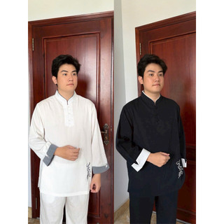 3Nút Phối Thêu Tâm Cao Cấp Nam # Nam Menswear Sơ Mi