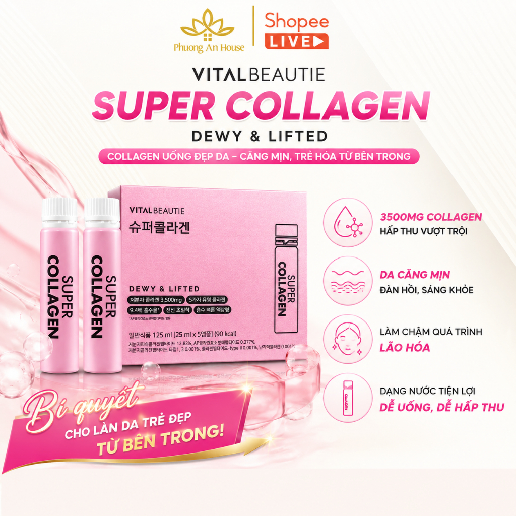 Nước uống Collagen VB Vital Beautie dưỡng đẹp trắng da