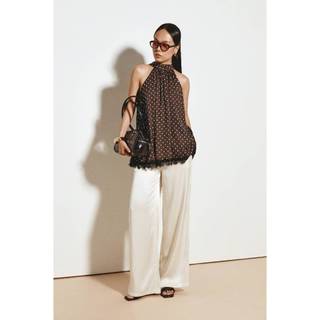 [N6] Áo Yếm Chấm Bi Phối Ren Polka Dot Top, Chất Vải Lụa Thoải Mái, WKI115, SOME HOW STORE