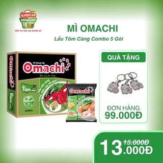 Combo 5 Gói Mì Ăn Liền Omachi Vị Lẩu Tôm Chua Cay