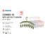 Combo 10 Thanh Móc Phơi Đồ 8 Kẹp HOKORI Việt Nhật 2821-1 Nhựa PP Dùng Treo Tất Vớ Quần Áo Trẻ Em