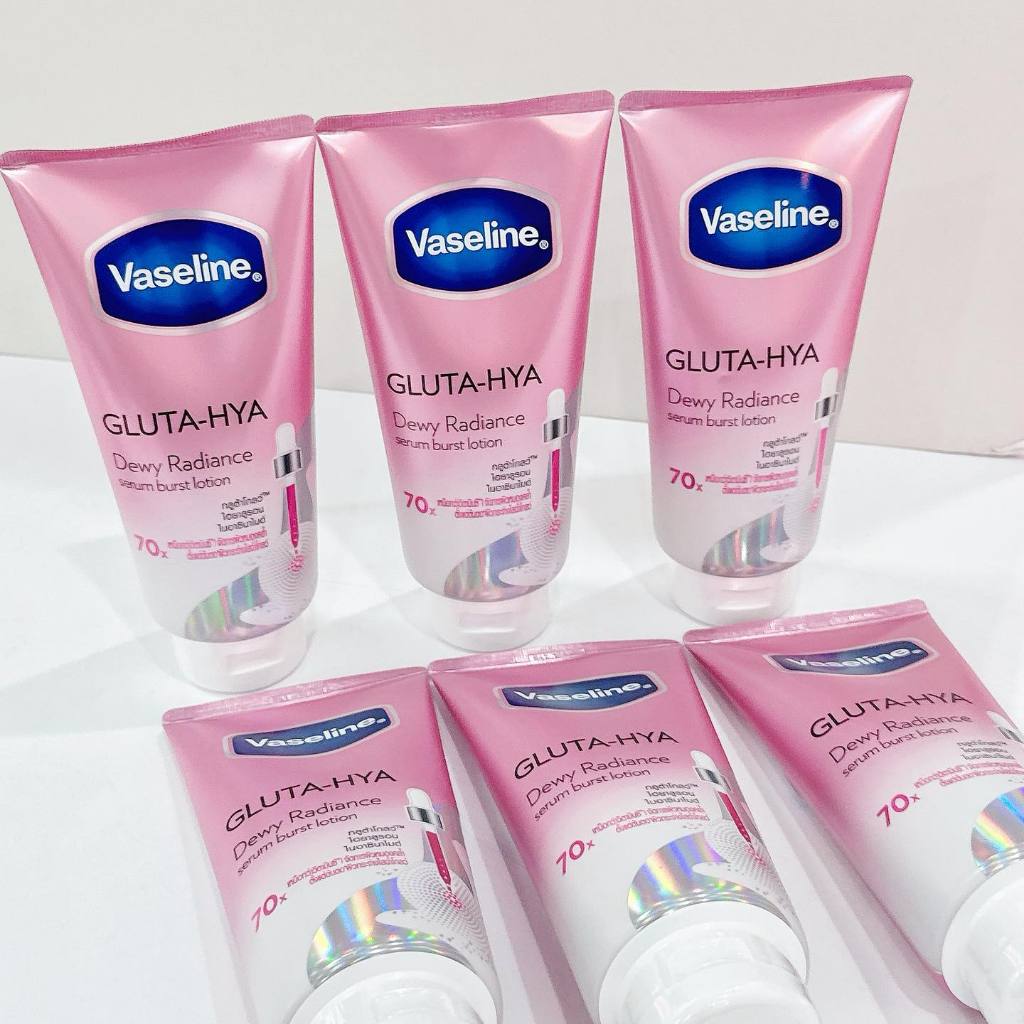 [Chính Hãng] Dưỡng Thể Vaseline 70x Hồng Healthy Bright Gluta HYA Serum Burst lotion Dewy Radiance 300ml Thái - 1 Tuýp [