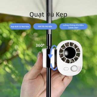 Quạt điện ô tô SEAMETAL Quạt kẹp mini tốc Quạt Turbo độ cao 100 Cấp Gió 360°Điều Chỉnh Hướng Gió |Kẹp Đa Năng