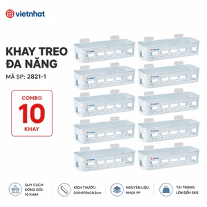 Combo 10 Khay Nhựa Dán Tường Việt Nhật 5701, Đựng Đồ Nhà Tắm, Nhà Bếp Đa Năng Không Cần Khoan Tường.
