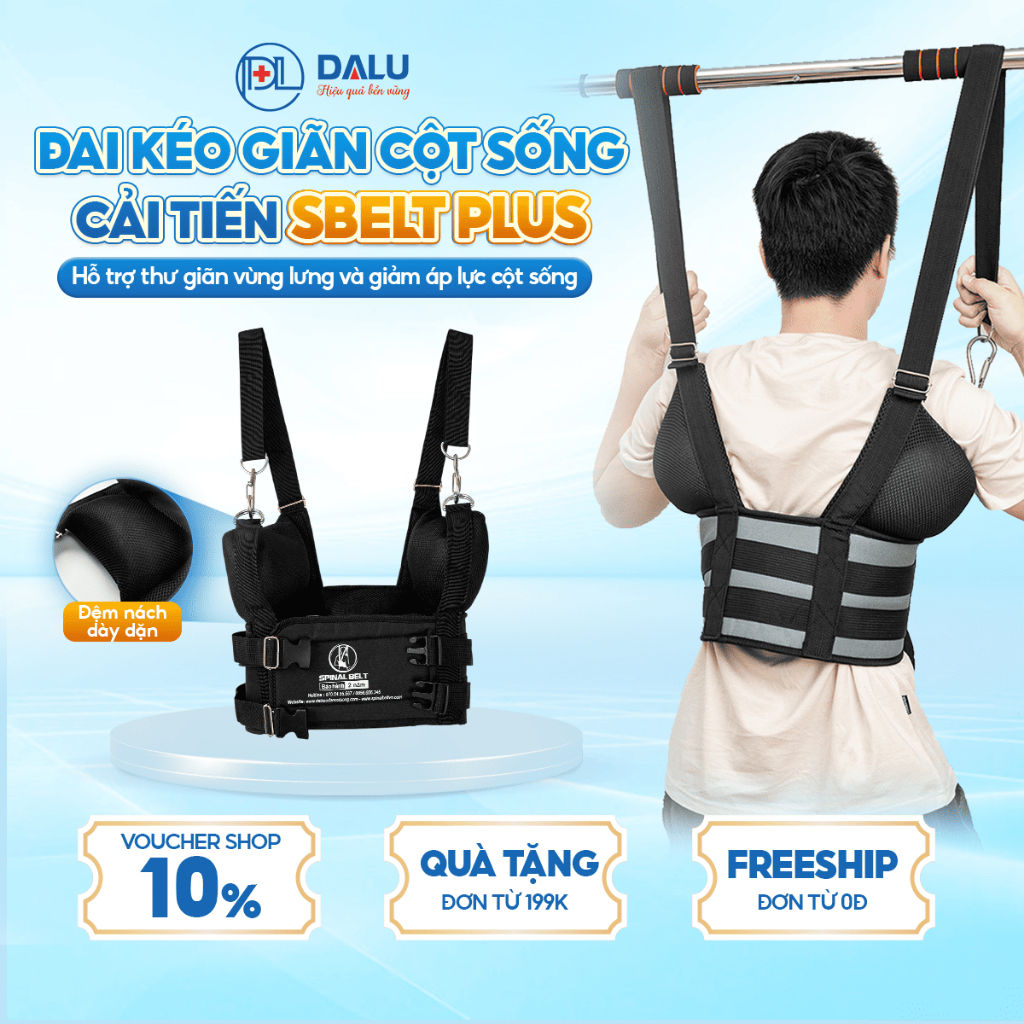 Đai kéo giãn cột sống SPINAL BELT PLUS, Đai Treo Xà Đơn Cho Người Thoái Hóa Cột Sống Đau Lưng Thoát Vị Đĩa Đệm