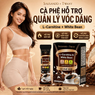 SAUSANDÓ x TWANY Cà Phê Đen Hòa Tan L-Carnitine White Bean Hỗ Trợ Quản Lý Vóc Dáng