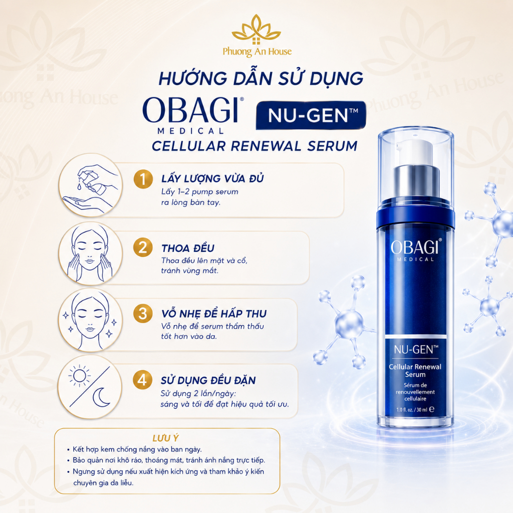 Serum Trẻ Hóa Da Cấp Độ Tế Bào Obagi NU-GEN (NugenSerum) Cellular Renewal 30ml - Phương An House