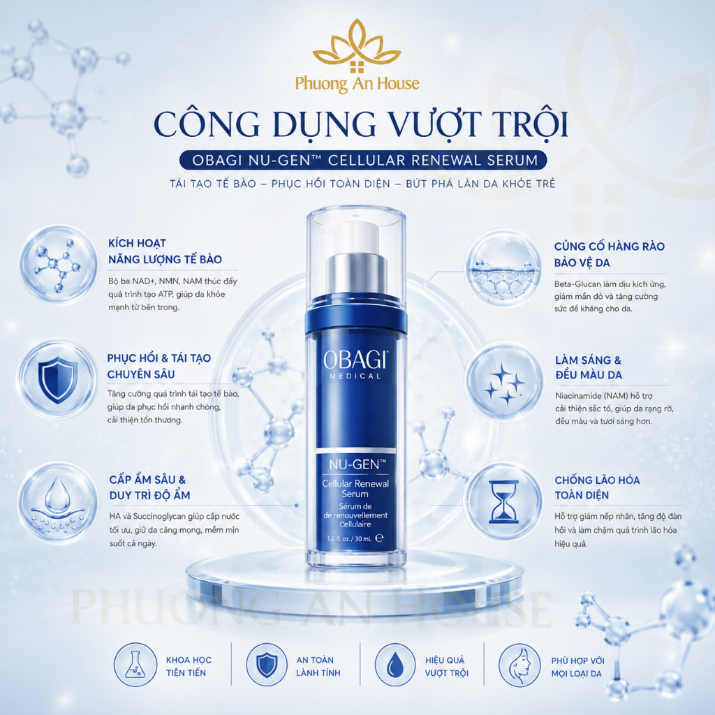 Serum Trẻ Hóa Da Cấp Độ Tế Bào Obagi NU-GEN (NugenSerum) Cellular Renewal 30ml - Phương An House