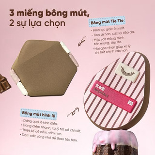 [Amortals] Bộ Bông Mút & Cọ Tán Nền Amortals OK 6 Món – Trọn Bộ Trang Điểm Dễ Dùng Cho Người Mới, Nền Mịn Lì & Căng Bóng