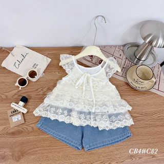 set đùi phối ren xinh cho bé 8-30kg