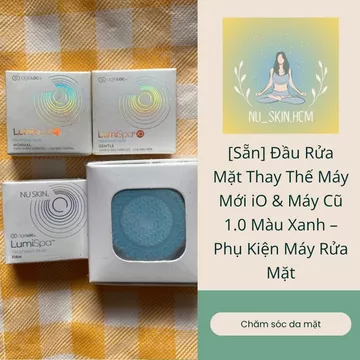 [Sẵn] Đầu Rửa Mặt Thay Thế Máy Mới iO & Máy Cũ 1.0 Màu Xanh – Phụ Kiện Máy Rửa Mặt