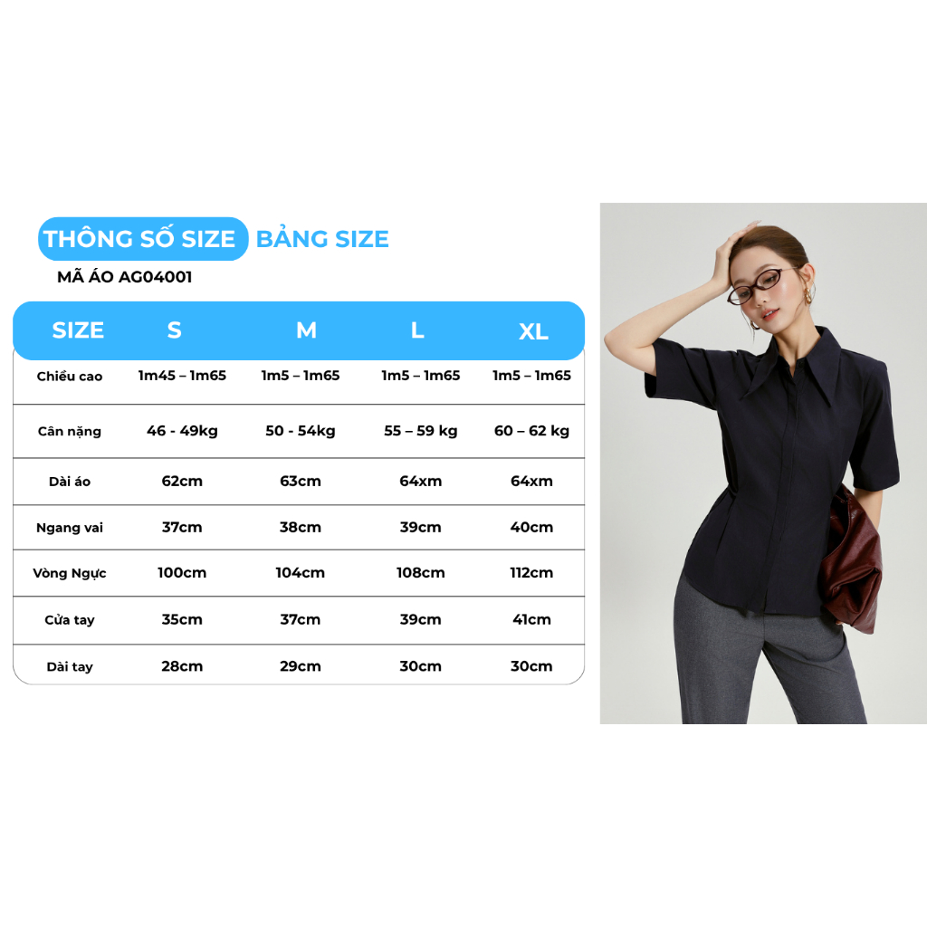 Áo Sơ Mi Nữ GUMAC Form Suông Tay Lửng Cổ Nhọn Buộc Eo Tôn Dáng Thanh Lịch AG04001