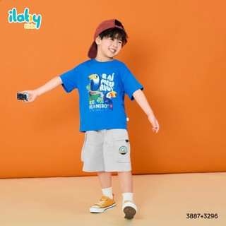 Mix set bé trai ILABY HCM áo thun cotton in hình và quần đùi túi hộp năng động [3887+3296]