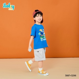 Mix set bé trai ILABY HCM áo thun cotton in hình và quần đùi túi hộp năng động [3887+3296]