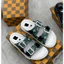 ⚡️[Hight Quality] Dép Lê Quai Ngang Sandal \/ Gray And White - Điểm Nhấn Chữ Da Sang Trọng Loại 1 Full Box