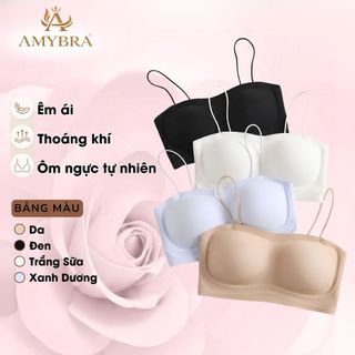 [ AMYBRA HOTTREND ] Áo Ngực Nữ Su Đúc Dây Mảnh Không Gọng Mút 1.5Cm – Áo Lót Nữ Lỗ Thoáng Khí Thấm Hút Tốt AMYBRA A2608