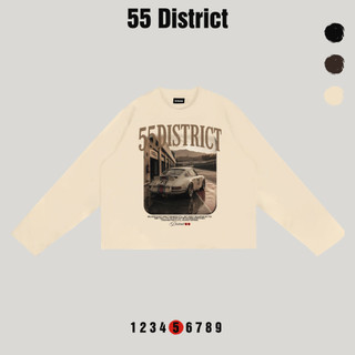 Áo thun dài tay 55 District long boxy áo phông form rộng thời trang nam nữ cotton 280gsm DLB12