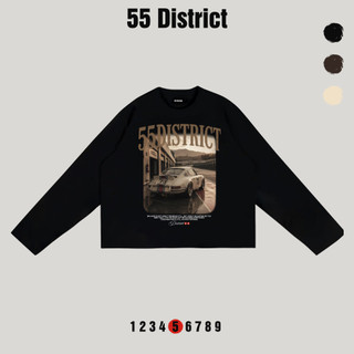 Áo thun dài tay 55 District long boxy áo phông form rộng thời trang nam nữ cotton 280gsm DLB12