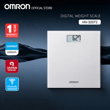 Cân Sức Khỏe Điện Tử Omron HN-300T2 | Tải Trọng 150Kg, Đo Chỉ Số BMI, Kết Nối Bluetooth Thông Minh