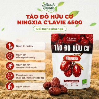 Combo 2 Gói Táo Đỏ Hữu Cơ Organic Loại 1 Hotan C’LaVie 450g Tăng Sức Đề Kháng - Natural Market