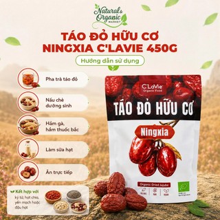 Táo Đỏ Hữu Cơ Organic Hotan C’LaVie 450g Quả to đều loại 1, Hỗ Trợ Giấc Ngủ - Natural Market