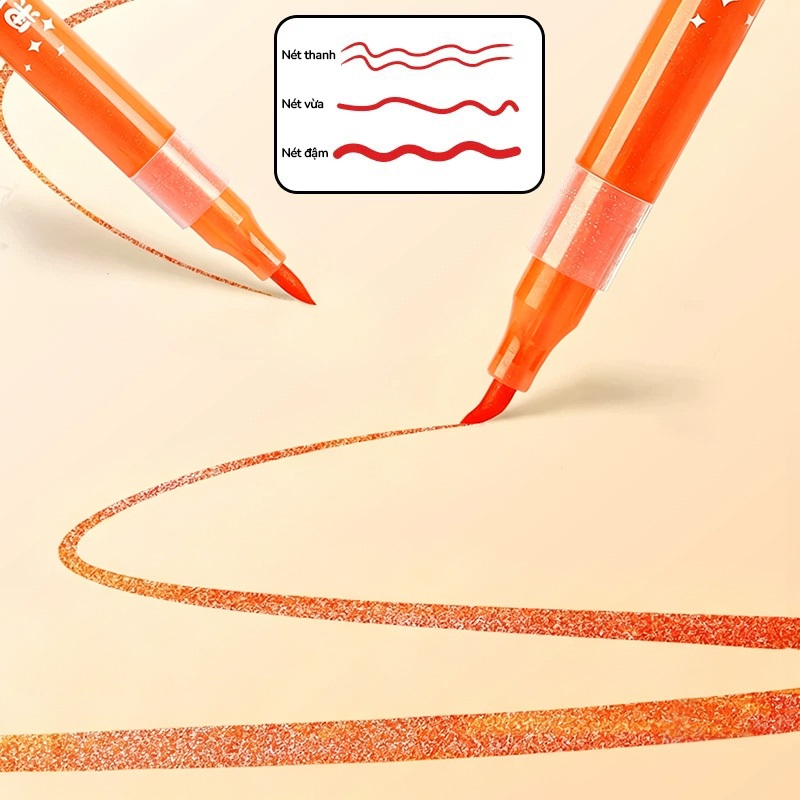 Bút Màu Acrylic Marker Vẽ Tranh Cho Bé Nhiều Màu Hộp 12/24/36/60 Màu Ngòi Đầu Tròn Sắc Nét Dụng Cụ Mỹ Thuật Học Sinh