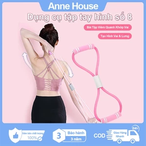 Dây Tập Gym Hình Số 8 Đa Năng Lực Cản Đàn Hồi Thiết Kế Gọn Nhẹ Dễ Mang Theo