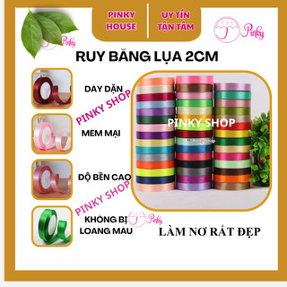 Ruy Băng Lụa 2cm Satin Vải Cuộn 22 Mét Đa Dạng Màu Sắc | Làm Phụ Kiện Handmade, Kẹp Tóc, Làm Nơ, Ry Băng Đẹp Giá Rẻ