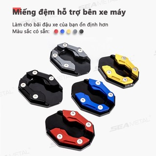 SEAMETAL Bọc chân chống xe máy kèm Hợp kim nhôm - chống trầy nền nhà, Chống lún cát khi dựng xe