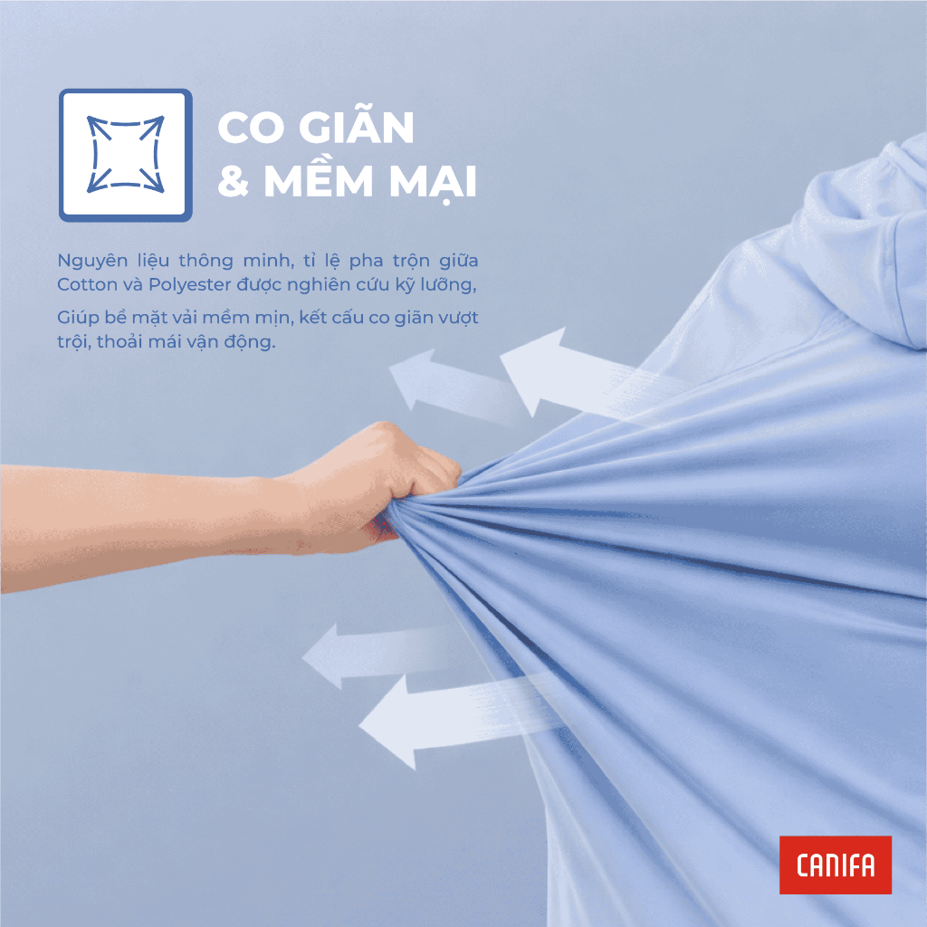 Áo khoác chống nắng nam CANIFA chất nỉ thoáng khí thấm hút tốt, chống 98% UV 8OT26S004