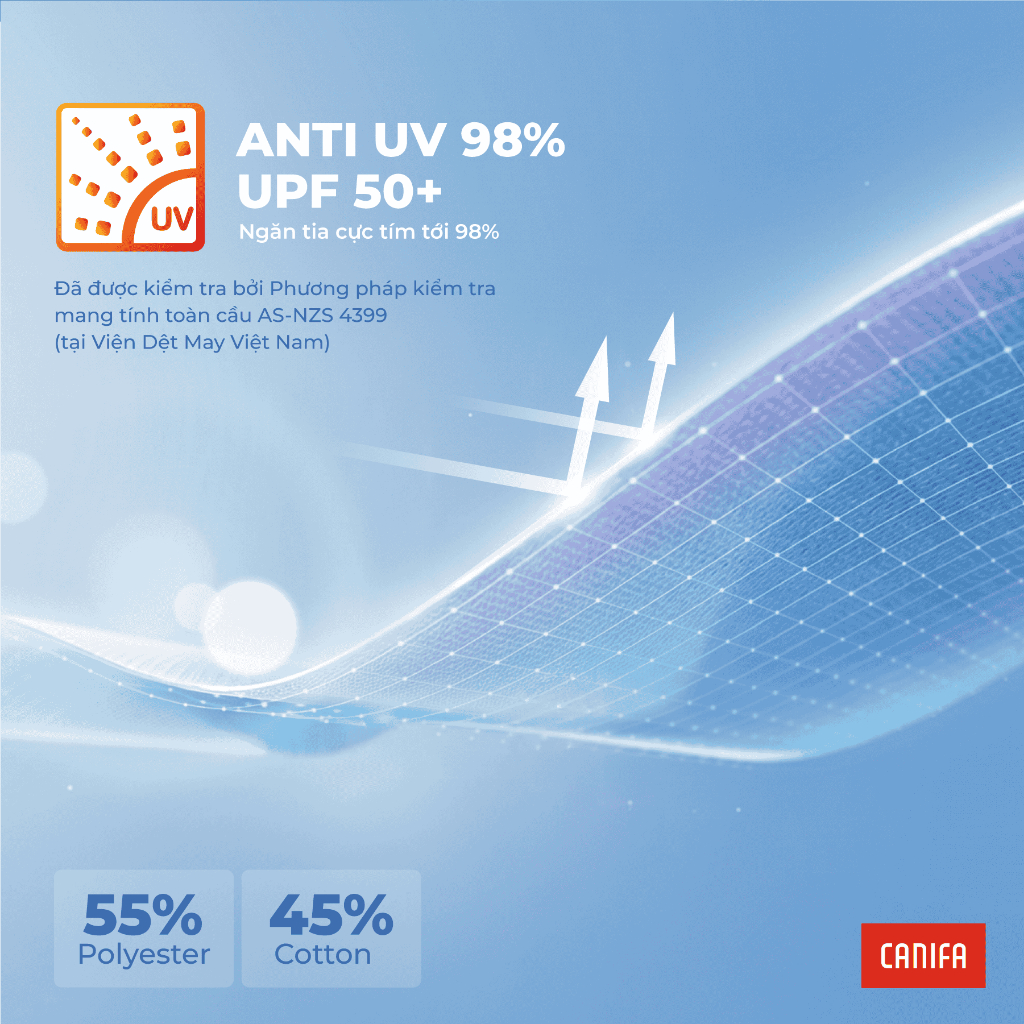 Áo khoác chống nắng nam CANIFA chất nỉ thoáng khí thấm hút tốt, chống 98% UV 8OT26S004
