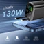 Unisen Bộ sạc ô tô Sạc nhanh USB Type C & Lightning Cáp thu gọn 5 trong 1 PD 130W