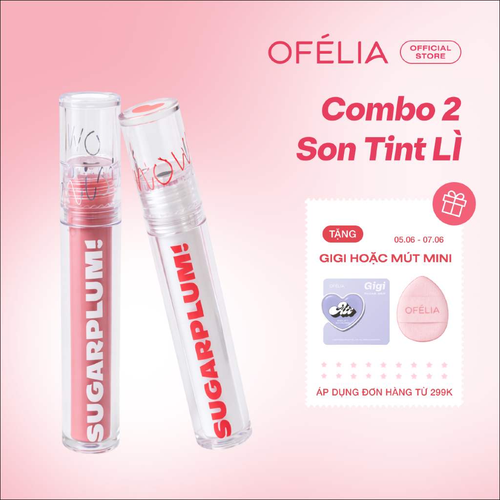 [LS] Combo 2 Son Tint Nước Mịn Lì Thuần Chay SUGARPLUM MistyNow Blurring Tint (3.8g x 3.8g)